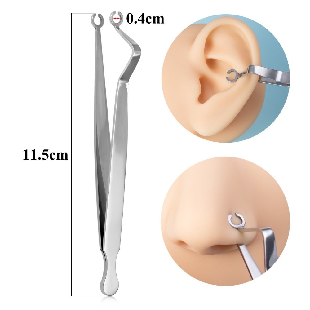 Body Jewelry Ring Opening Pliers - Surgical Steel Body Piercing Tool Professional