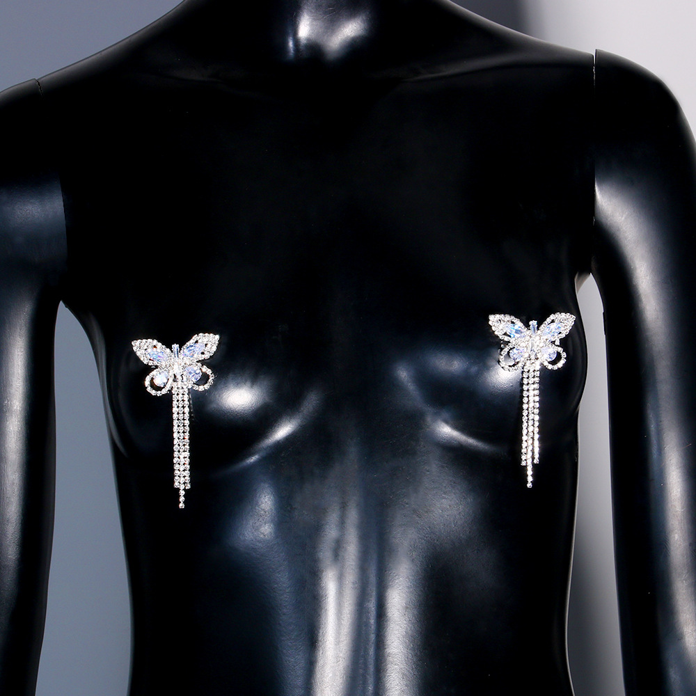 Sexy Rhinestone Butterfly Tass - Body Jewelry Stickers 评论和价格