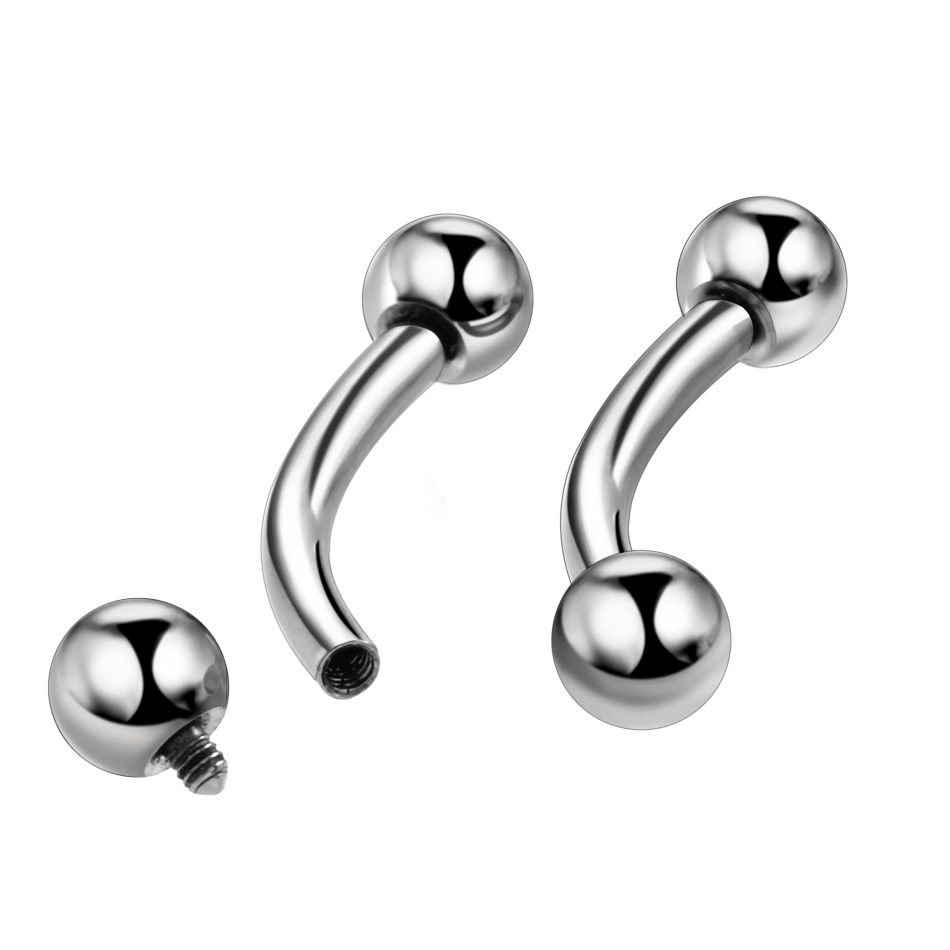 1PC 100% Titanium Eyebrow Pier - Zoor Body Jewelry 评论和价格