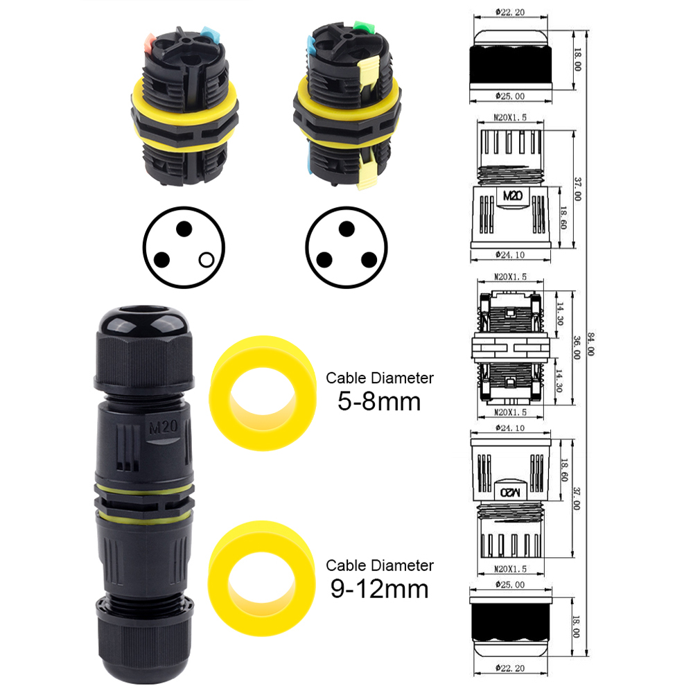 1PCS IP68 M20 Adapter Wire Con - Threadless Push Pin 评论和价格