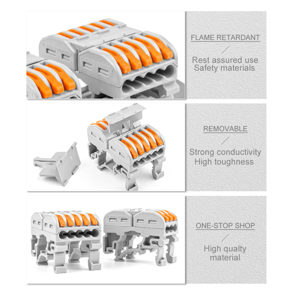 DIN Rail Fast Wire Cable Conne - Threadless Push Pin 评论和价格