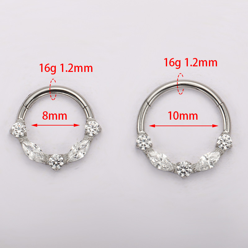 ASTM F136 Titanium Marquise CZ - Zoor Body Jewelry 评论和价格