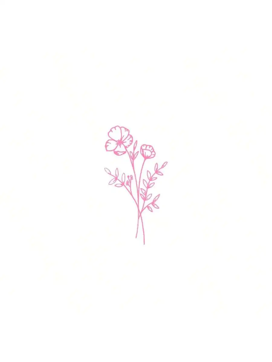 1pc Wild Flower Car Sticker, S - Body Jewelry Stickers 评论和价格