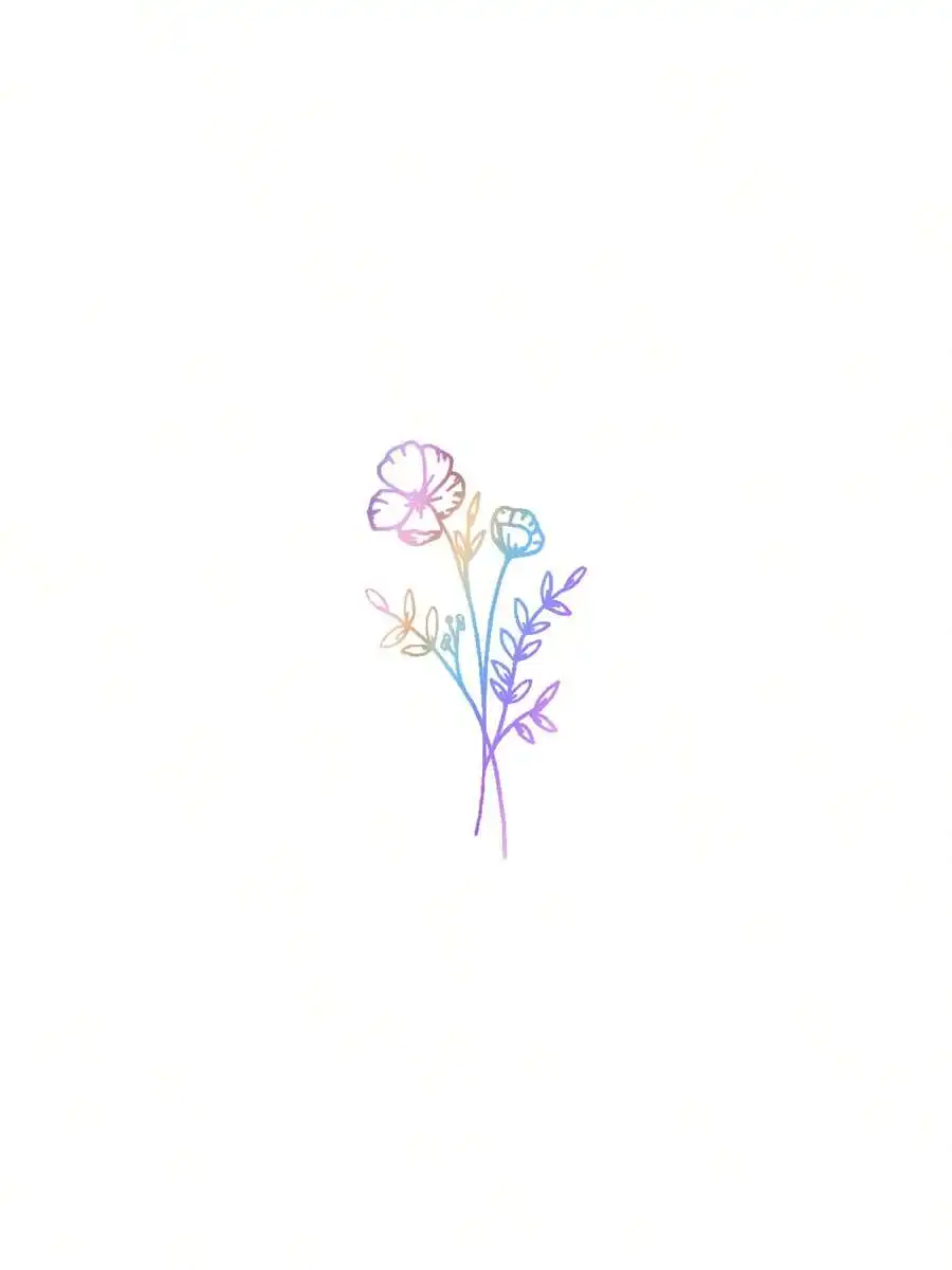 1pc Wild Flower Car Sticker, S - Body Jewelry Stickers 评论和价格