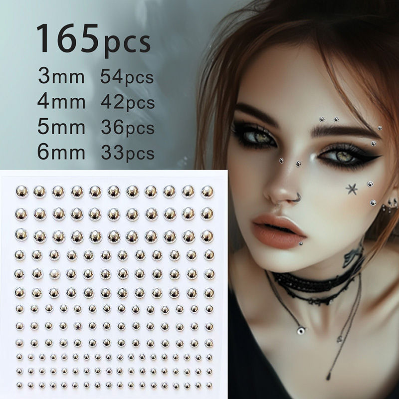 3D Face Eyes Party Makeup Tatt - Body Jewelry Stickers 评论和价格