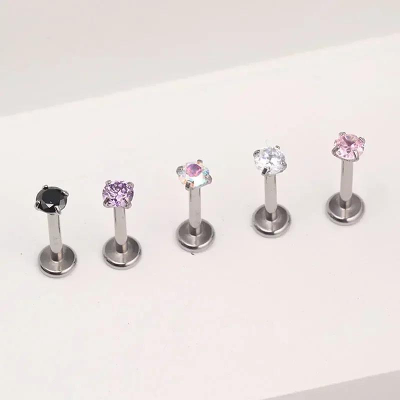 1Pcs G23 Titanium Piercing CZ  - Zoor Body Jewelry 评论和价格