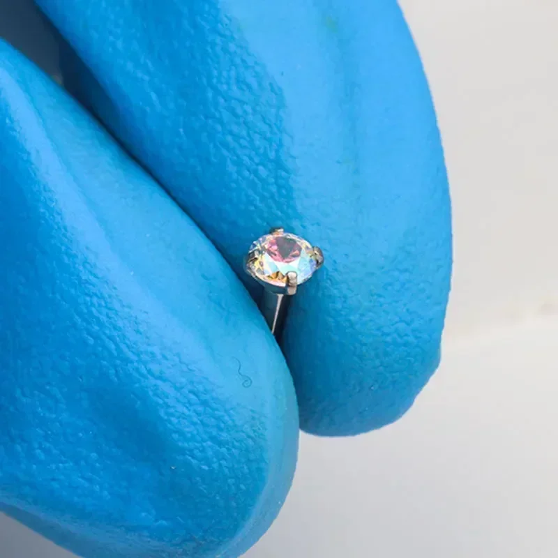 1Pcs G23 Titanium Piercing CZ  - Zoor Body Jewelry 评论和价格