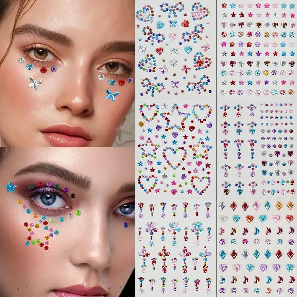 1 Sheet Colorful Bow/Star/Hear - Body Jewelry Stickers 评论和价格