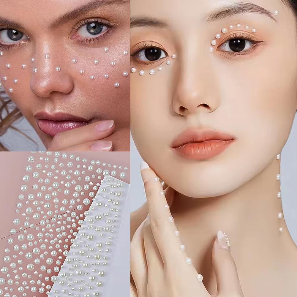 1sheet White Pearl Rhinestones - Body Jewelry Stickers 评论和价格