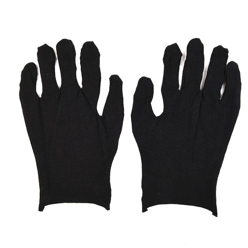 12 Pairs Black Cotton Gloves S - Body Jewelry Websites 评论和价格