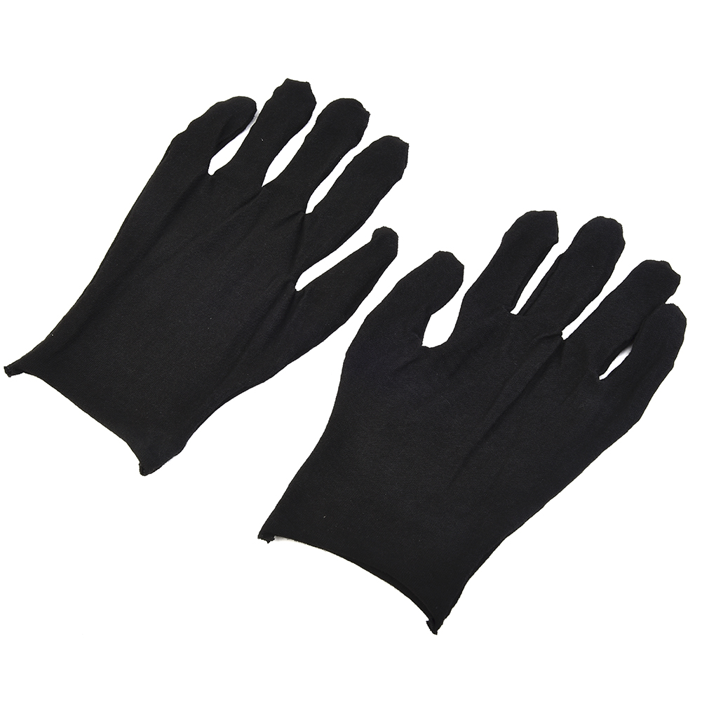 12 Pairs Black Cotton Gloves S - Body Jewelry Websites 评论和价格