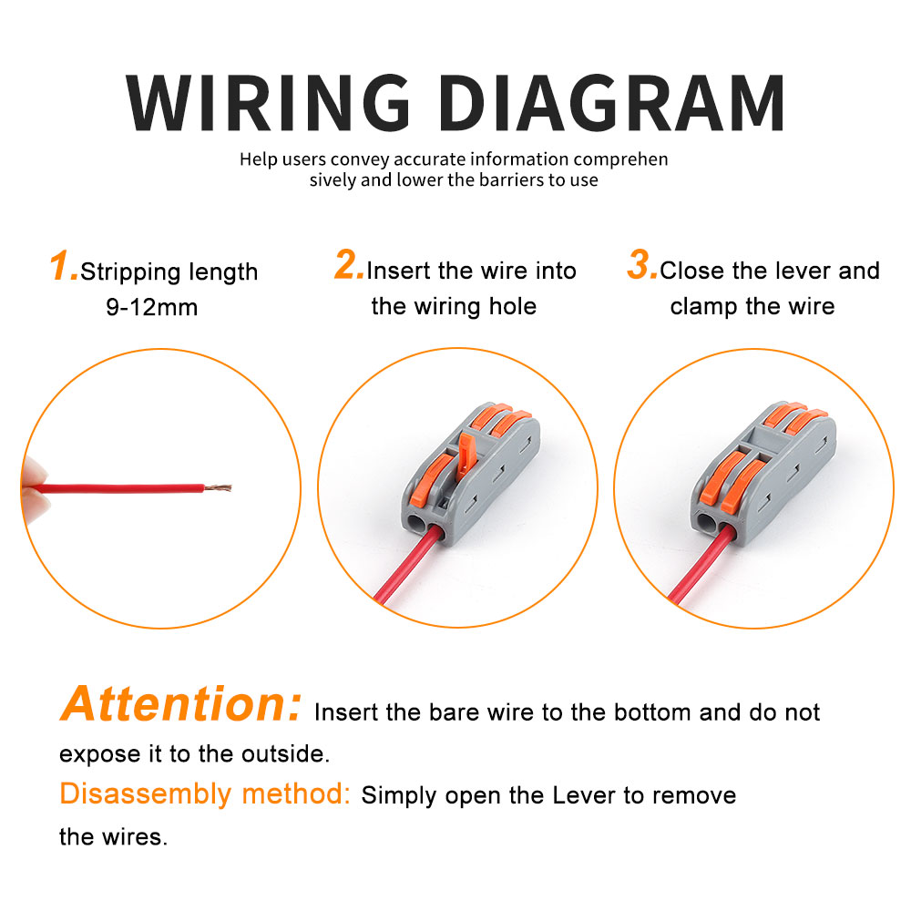 DIY GO 22PCS Lever Wire Connec - Threadless Push Pin 评论和价格