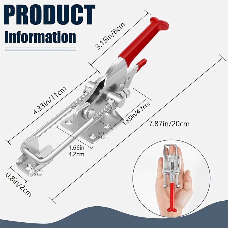2Pcs Heavy-Duty Clamps Adjusta - Threadless Push Pin 评论和价格