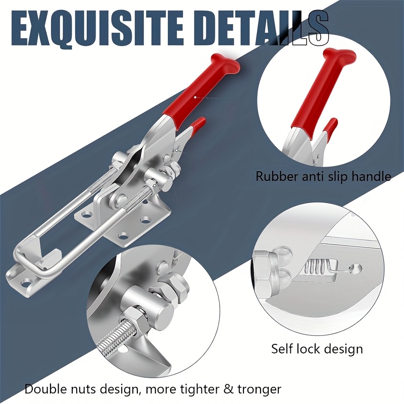 2Pcs Heavy-Duty Clamps Adjusta - Threadless Push Pin 评论和价格