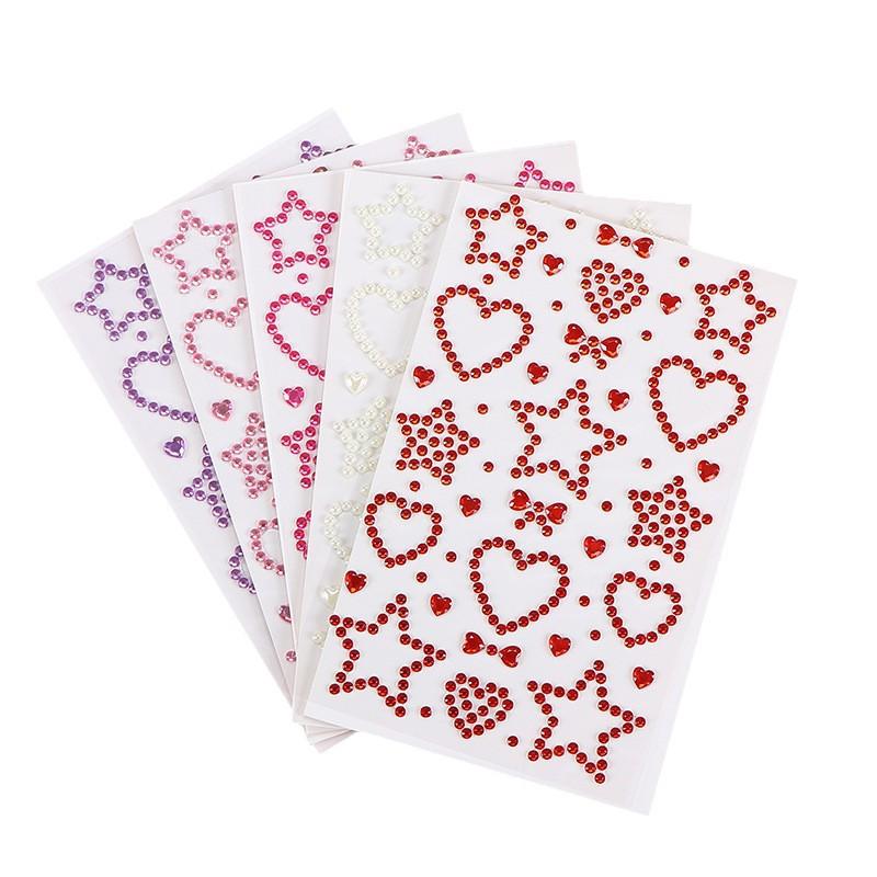 1 Sheet Colorful Self Adhesive - Body Jewelry Stickers 评论和价格