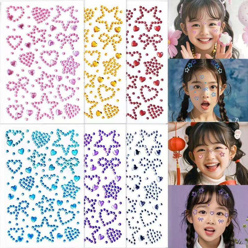 1 Sheet Colorful Self Adhesive - Body Jewelry Stickers 评论和价格