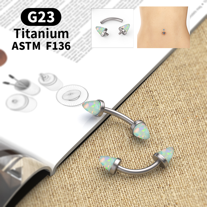 G23 Titanium Exquisite Opal Be - Zoor Body Jewelry 评论和价格