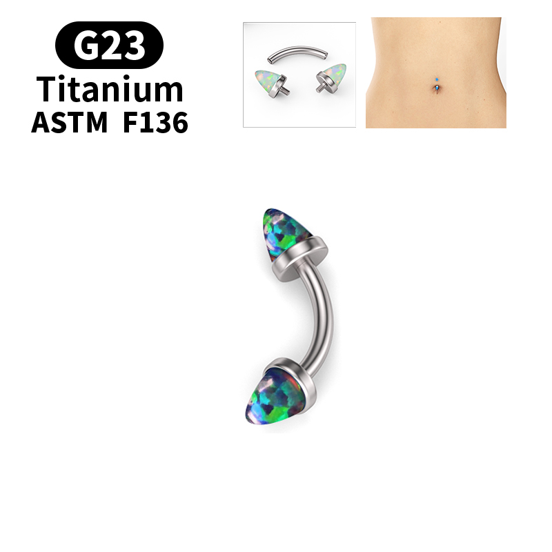 G23 Titanium Exquisite Opal Be - Zoor Body Jewelry 评论和价格