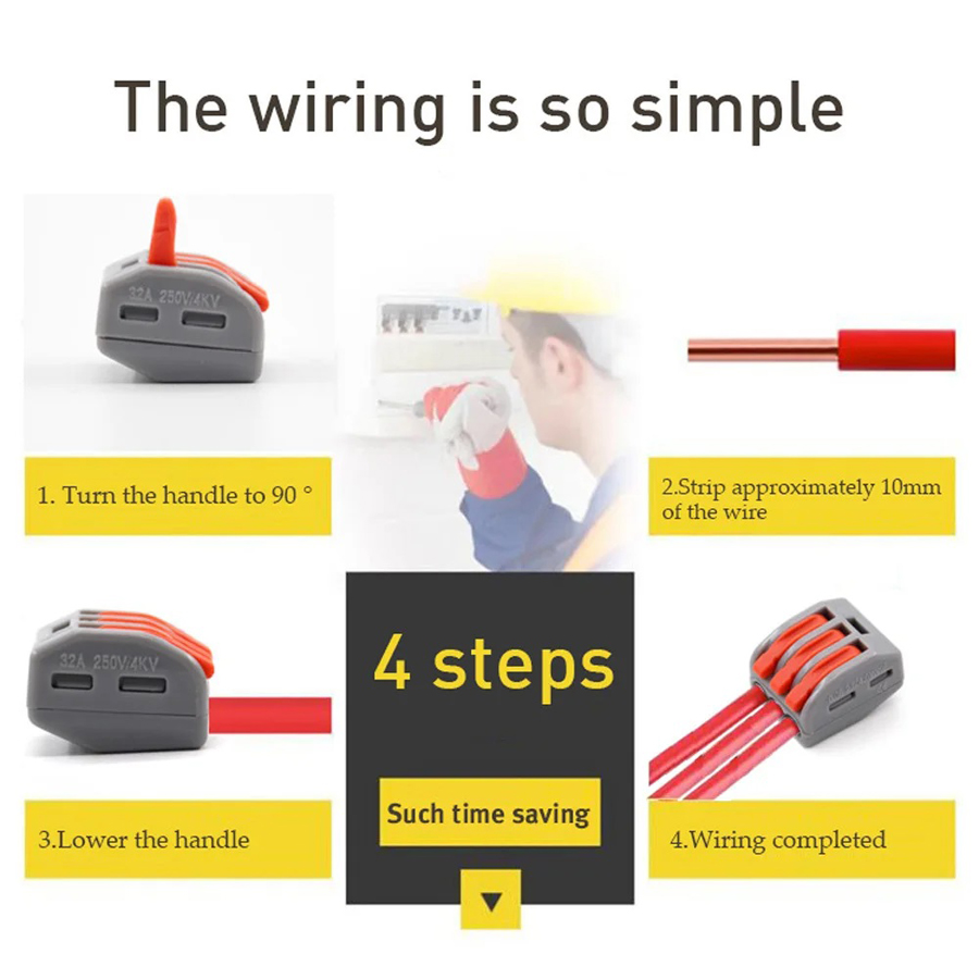 30/48 Pcs Fast Wiring Connecto - Threadless Push Pin 评论和价格