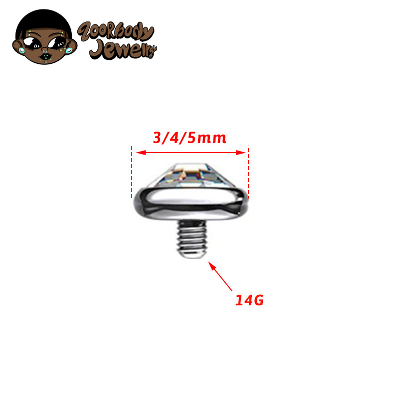 1PCS ASTM F136 Titanium Bezel  - Zoor Body Jewelry 评论和价格