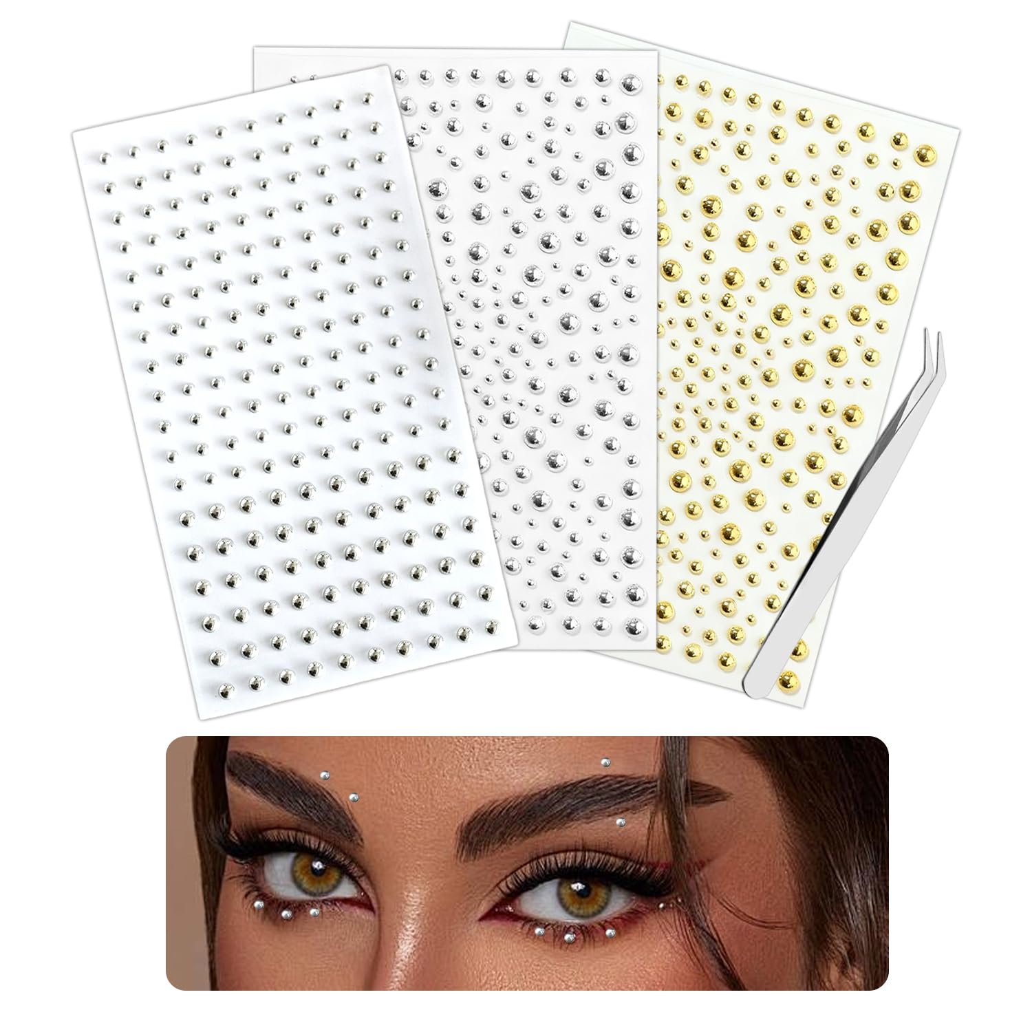 Face Body Ring Stickers Self A - Body Jewelry Stickers 评论和价格