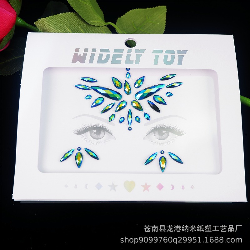 Sparkling Acrylic Rhinestone F - Body Jewelry Stickers 评论和价格