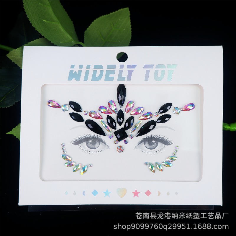 Sparkling Acrylic Rhinestone F - Body Jewelry Stickers 评论和价格