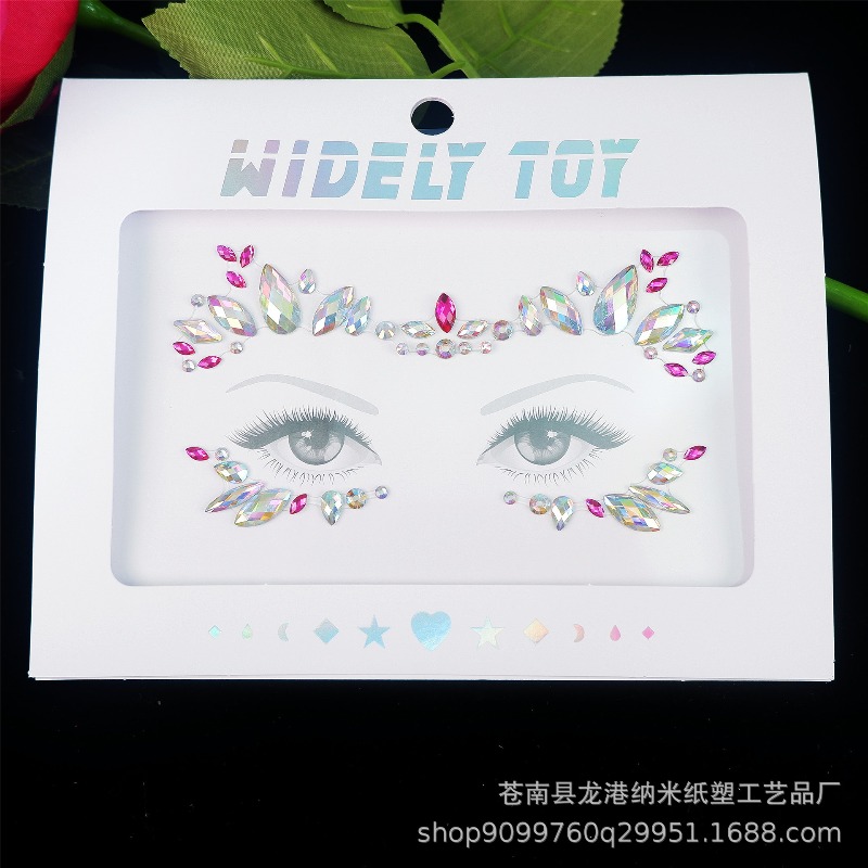 Sparkling Acrylic Rhinestone F - Body Jewelry Stickers 评论和价格